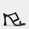 Les Petits Joueurs Hoya Studded Satin Mules
