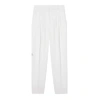 BURBERRY MARLEIGH WHITE TAPERED TWILL TROUSERS,3139981