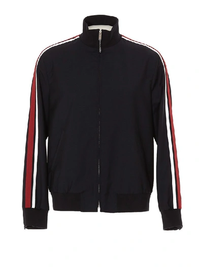 Valentino Striped Track Jacket In Blue