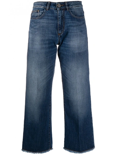 Seventy Stonewashed Cropped Jeans In Blue