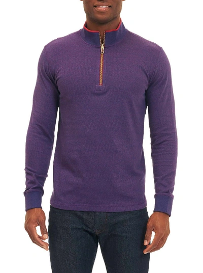 Robert Graham Alastor Reversible Mock Neck Knit In Brick