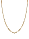ZOË CHICCO WOMEN'S FLOATING DIAMOND 14K YELLOW GOLD CURB CHAIN NECKLACE,400012263598