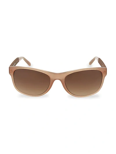 Linda Farrow 55mm Rectangle Sunglasses In Mink Taupe