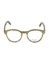 SAINT LAURENT 50MM GOLD FOIL CLASSIC OPTICAL GLASSES,0400012677881