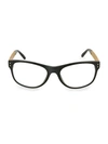 Linda Farrow 55mm Rectangular Optical Glasses In Black