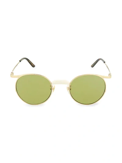 Gucci 47mm Round Sunglasses In Green