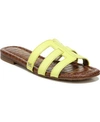 Sam Edelman Women's Bettie Logo Slide Sandals Women's Shoes In Lime Cocktail Leather