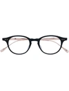 Dita Eyewear Round Frame Glasses In Black