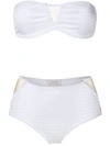 Brigitte Jade High Waisted Bikini Set In White