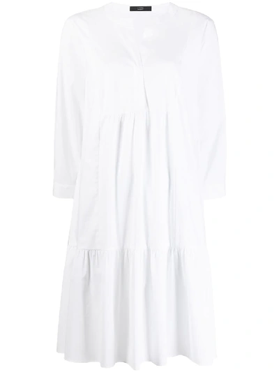Steffen Schraut Panelled Short Dress In White