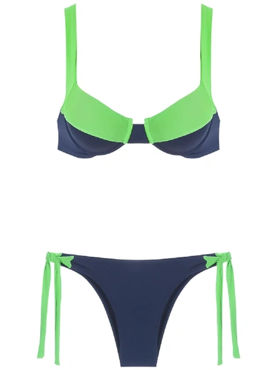 Brigitte Tatiana Balconette Bikini Set In Blue