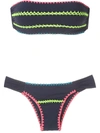 Brigitte Mel Crochet Bikini Set In Blue