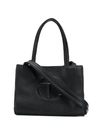 Telfar Logo-embossed Vegan Leather Small Shopper In Black