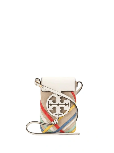 Tory Burch Miller Phone Cross Body Bag In White