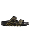 Birkenstock Arizona Leopard Print Slide Sandals In Multicolor
