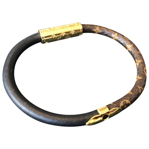 Pre-Owned Louis Vuitton Lv Confidential Camel Leather Bracelet | ModeSens