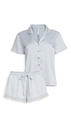 FLORA NIKROOZ VICTORIA CHARMEUSE NOTCH SHORT PJ SET