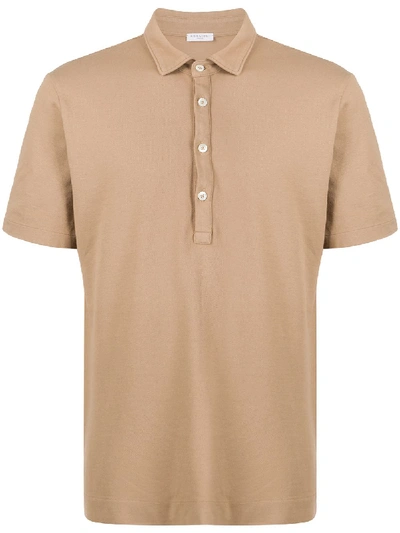 Boglioli Short-sleeved Plain Polo Shirt In Neutrals