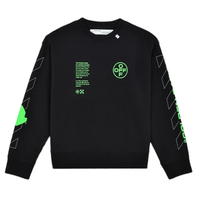 Pre-owned Off-white Arch Shapes Incompiuto Sweatshirt Black/brilliant Green