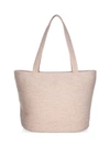 Eric Javits Squishee Textured Straw Tote In Blush