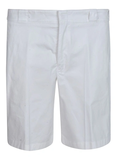Prada Men's  White Cotton Shorts
