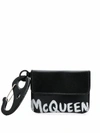 ALEXANDER MCQUEEN BLACK LEATHER WALLET,6016901NT1B1070