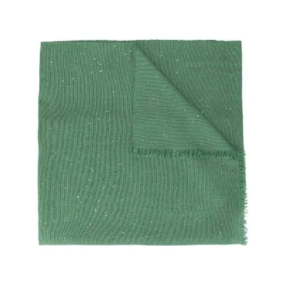 Brunello Cucinelli Women's Green Cashmere Scarf