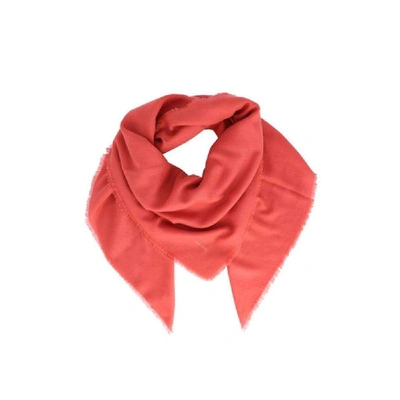 Agnona Cashmere Scarf With Fringed Hem Coral 100% Cashmere Dimensions Of The Cloth - Length: 145 Cm - Width In Red