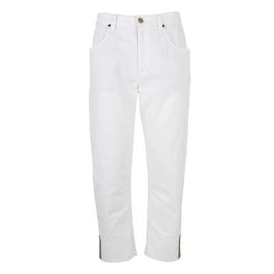 Brunello Cucinelli Women's White Cotton Jeans