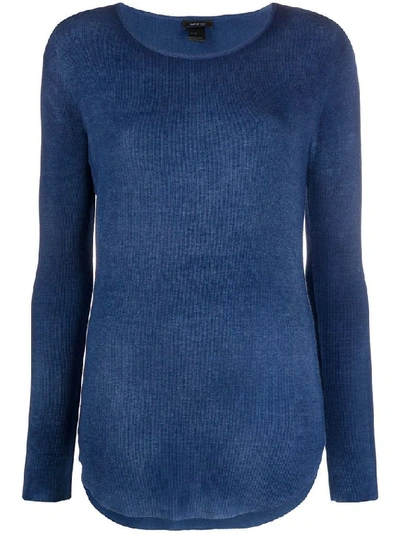 Avant Toi Knit Slim Sweater In Blue