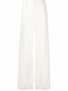 OFF-WHITE OFF-WHITE WOMEN'S WHITE LINEN PANTS,OWCA102S20FAB0020100 40