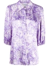 GANNI GANNI WOMEN'S PURPLE VISCOSE SHIRT,F4664725 36