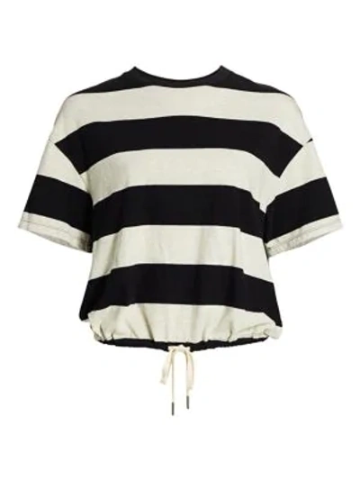 N:philanthropy Rory Striped T-shirt In Black Oatmeal