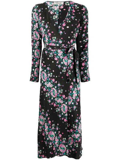 Diane Von Furstenberg Tilly Wrap Dress In Black