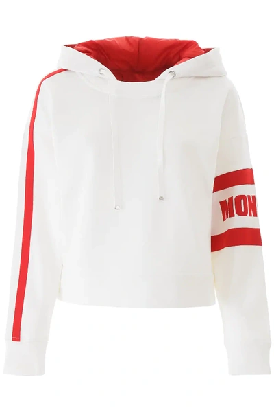 Moncler Hooded Sweatshirt In White,red