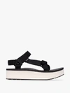 Teva Black And White Universal Platform Sandals In Black