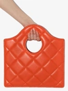 A.W.A.K.E. ORANGE QUILTED LEATHER CLUTCH BAG,SS20BG06A14689715