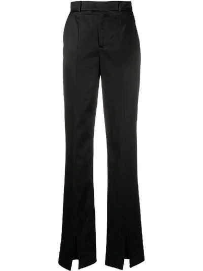 Pinko High-waisted Straight Leg Trousers In Black