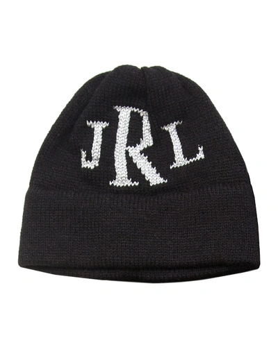 BUTTERSCOTCH BLANKEES KID'S METALLIC CLASSIC MONOGRAM BEANIE HAT, PERSONALIZED,PROD154400021