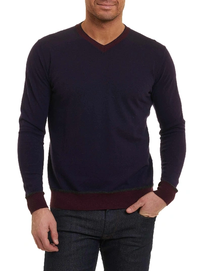 Robert Graham Halfmoon Sweater In Purple