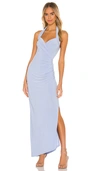 NORMA KAMALI X REVOLVE HALTER SWEETHEART SIDE DRAPE GOWN,NKAM-WD239