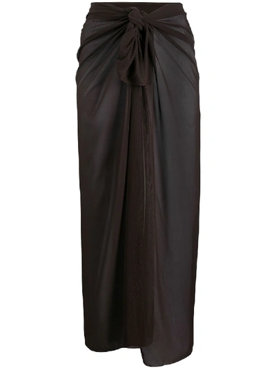 Fisico Cristina Ferrari Sheer Sarong In Brown