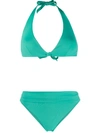 Fisico Cristina Ferrari Halterneck Bikini In Green