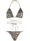 REINA OLGA LEOPARD PRINT REVERSIBLE BIKINI