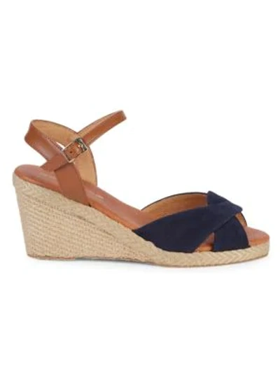 Andre Assous Ellie Wedge Sandals In Blue