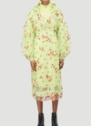 MONCLER GENIUS MONCLER X SIMONE ROCHA FLORAL EMBROIDERED TRENCH COAT