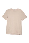 Theory Gaskell Short Sleeve Slub T-shirt In Pink Mist