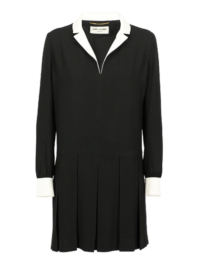 Pre-owned Saint Laurent Midi Dress In Black