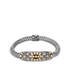 John Hardy Sterling Silver And 18k Bonded Gold Dot Deco Oval Station Bracelet