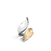 John Hardy Classic Chain Wave Bypass Ring In Sterling Silver And 18k Gold
